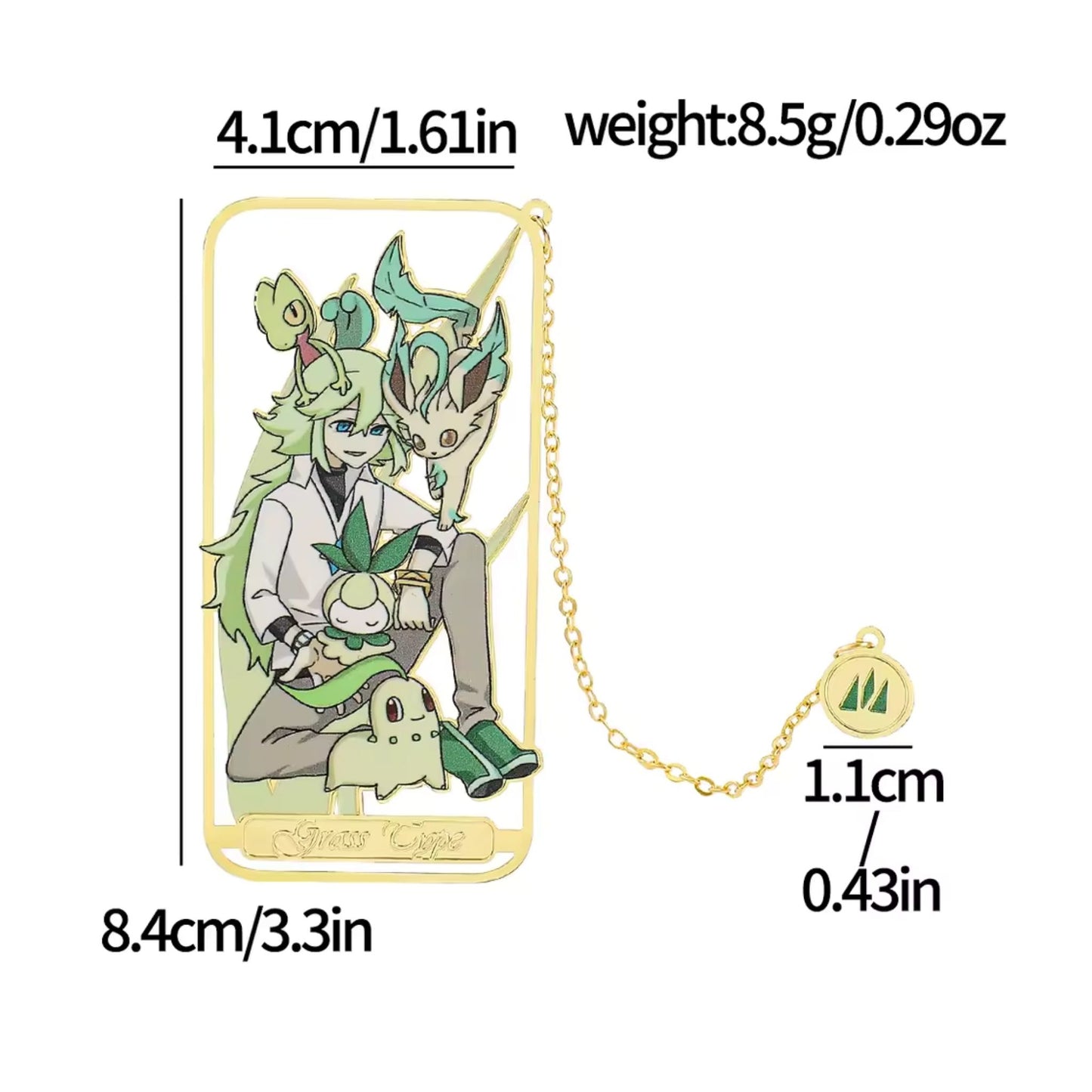 Pokémon Trainer N (Grass Type) – Anime Bookmark – 8 x 4 cm (3.1 × 1.6 in)