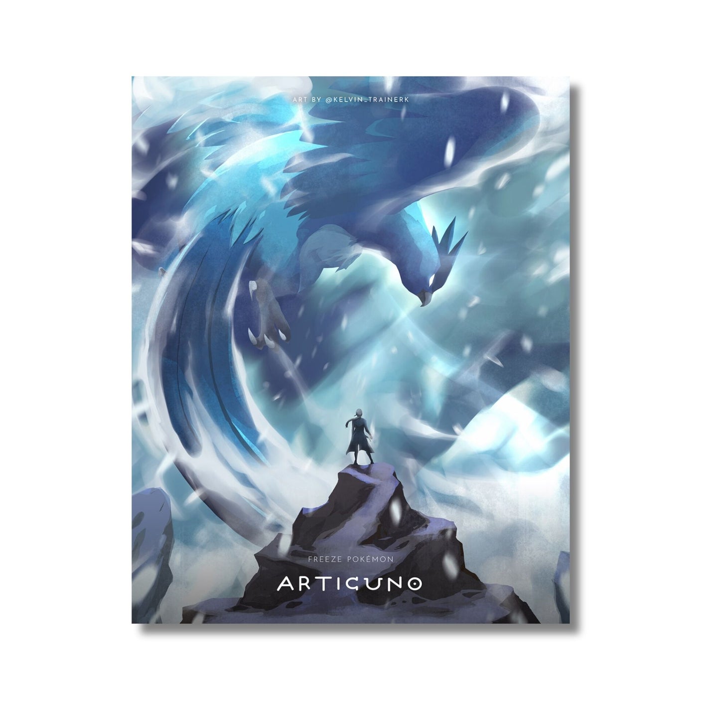 Pokémon Trainer Blanche with Articuno – Canvas Wall Art – 21 x 30 cm (8.3 x 11.7 in)
