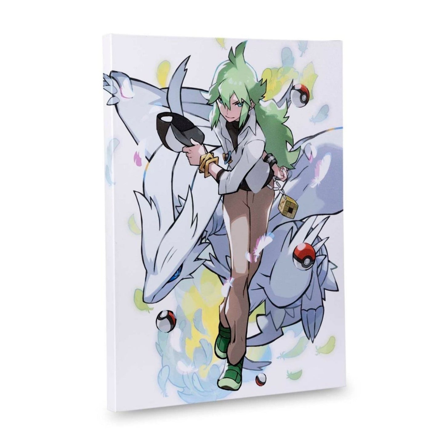 Pokémon Trainer N with Reshiram – Canvas Wall Art – 21 x 30 cm (8.3 x 11.7 in) (Pokémon Center Replica)