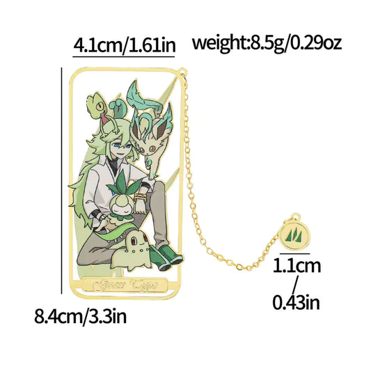 Pokémon Trainer N (Grass Type) – Anime Bookmark – 8 x 4 cm (3.1 × 1.6 in)