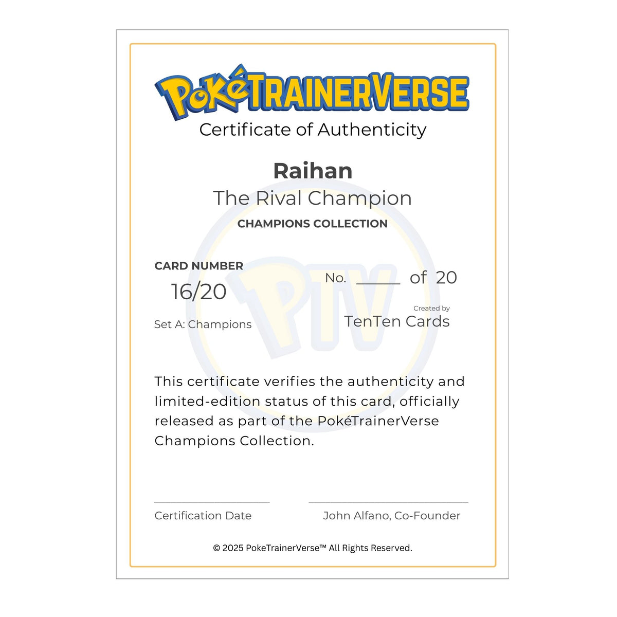2296 Raihan Raihan - The Rival Champion (Champions Set, Limited Edition ...