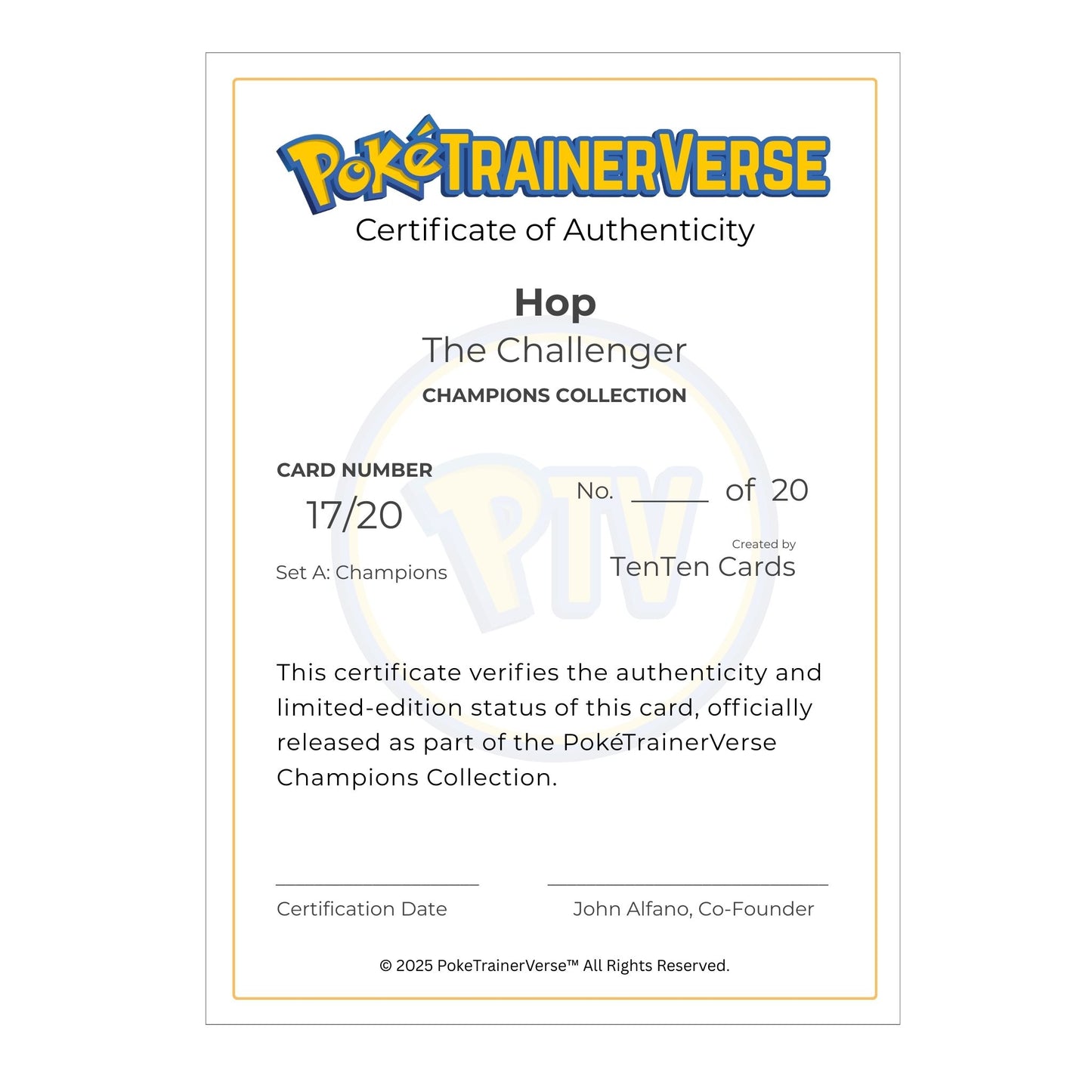 A17 – Hop – The Challenger (Champions Collection, Limited Edition)