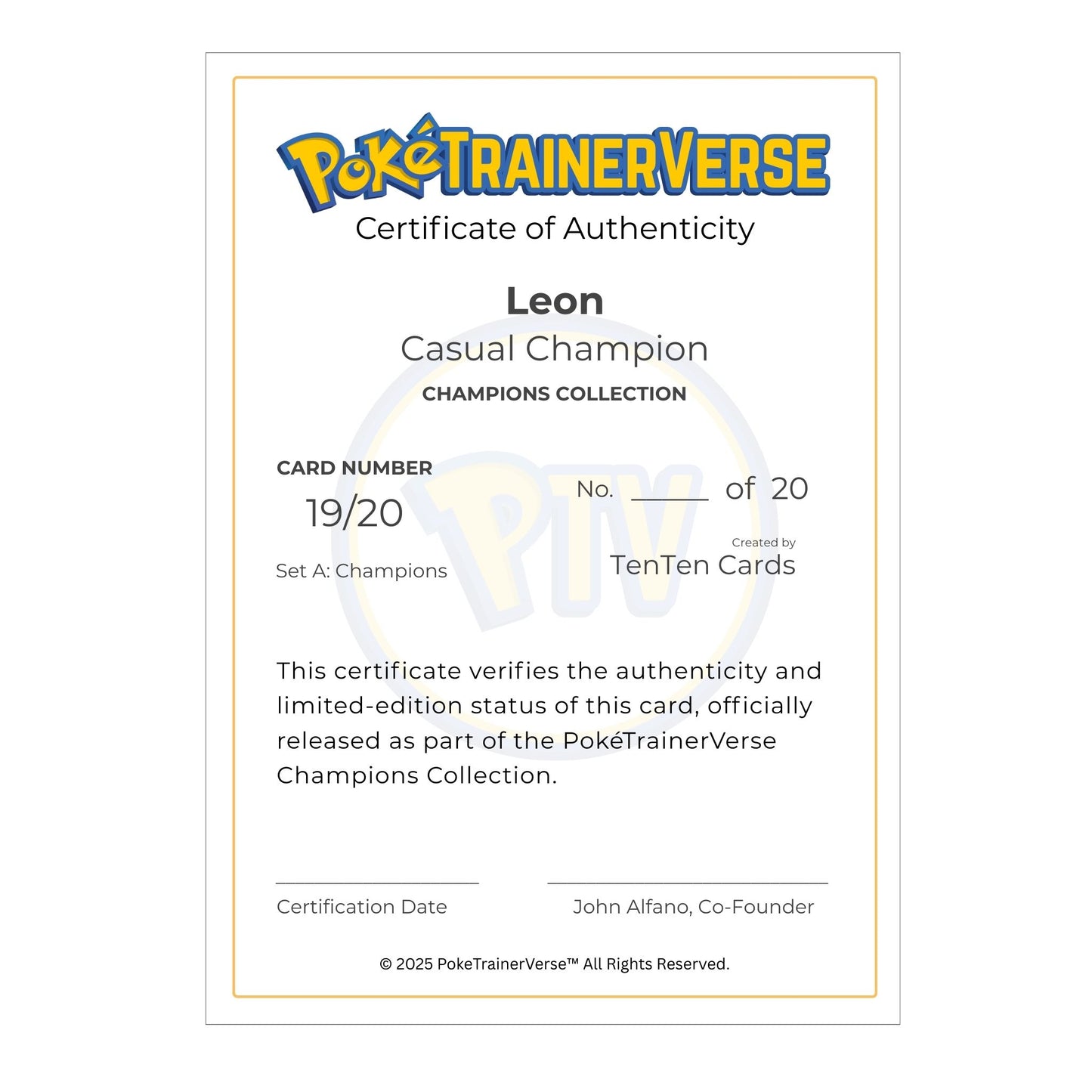 A19 – Leon – Casual Champion (Alt Art) (Champions Collection, Limited Edition)