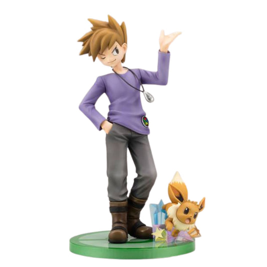 Pokémon Trainer Blue (Gary Oak) with Eevee – Anime Figure – 19 cm (7.5 in) (Kotobukiya Replica)