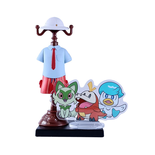 Pokémon Trainer Juliana with Sprigatito, Fuecoco & Quaxly – Pokémon Center Miniature Costume Figure – 11 cm (4.3 in)