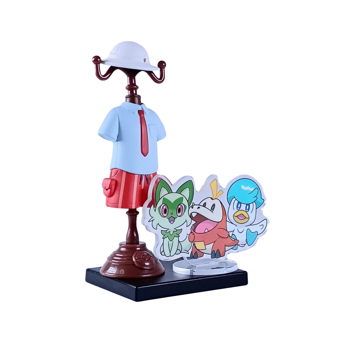 Pokémon Trainer Juliana with Sprigatito, Fuecoco & Quaxly – Pokémon Center Miniature Costume Figure – 11 cm (4.3 in)