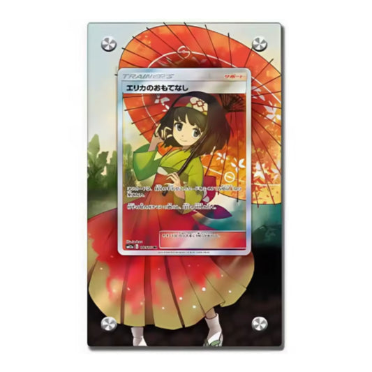 Trading Card Extended Art Display Case – For Erika's Hospitality (Tag Team GX: Tag All Stars - Japanese 90/173) – 9 × 15 cm (3.5 × 5.9 in)