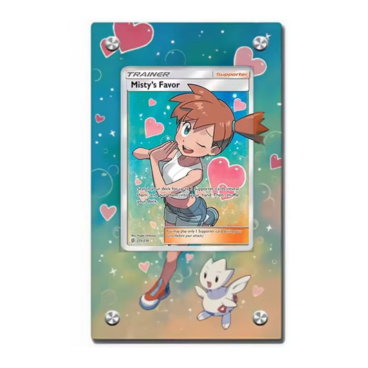 Trading Card Extended Art Display Case – For Misty’s Favor (Sun & Moon: Unified Minds 235/236) – 9 × 15 cm (3.5 × 5.9 in)