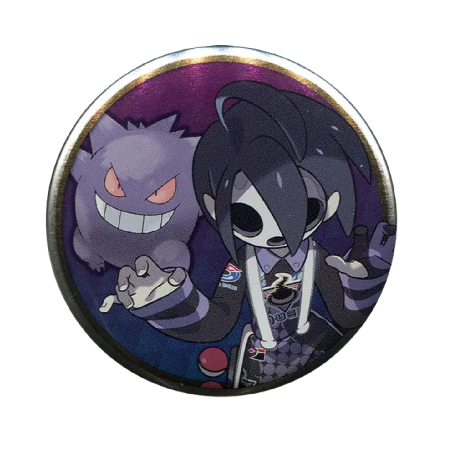 Pokémon Trainer Allister with Gengar – Official Pokémon Center Can Badge – 5.5 cm (2.2 in)