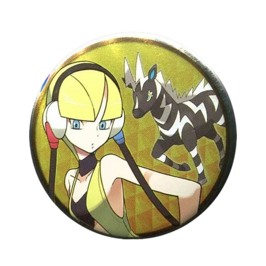 Pokémon Trainer Elesa with Zebstrika – Official Pokémon Center Can Badge – 5.5 cm (2.2 in)