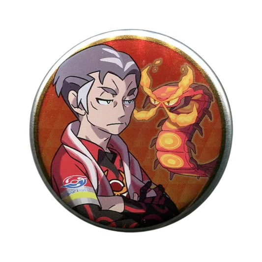 Pokémon Trainer Kabu with Centiskorch – Official Pokémon Center Can Badge – 5.5 cm (2.2 in)