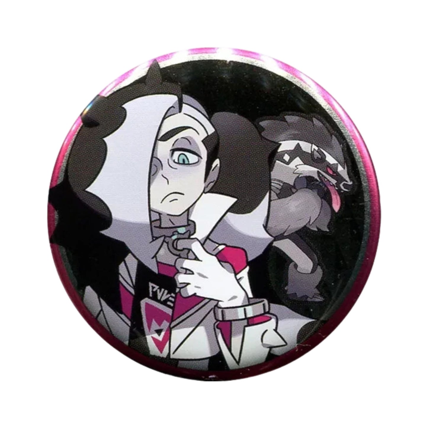 Pokémon Trainer Piers with Obstagoon – Official Pokémon Center Can Badge – 5.5 cm (2.2 in)