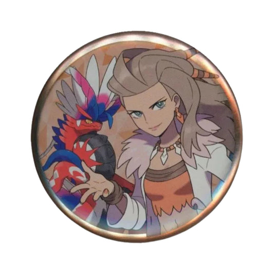 Pokémon Trainer Professor Sada with Koraidon – Official Pokémon Center Can Badge – 5.5 cm (2.2 in)
