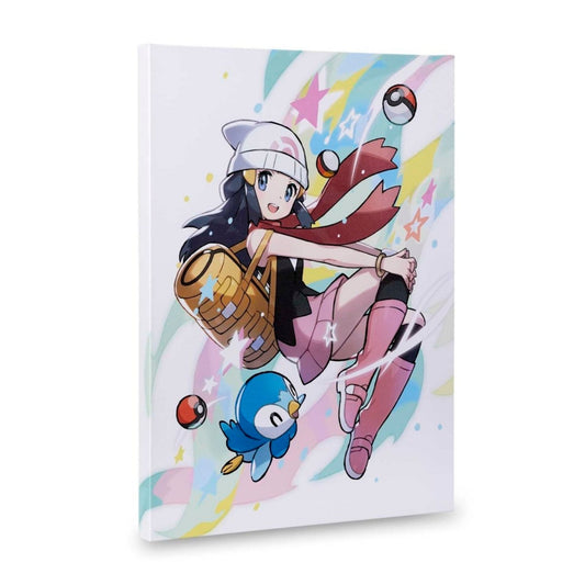 Pokémon Trainer Dawn with Piplup – Canvas Wall Art – 21 x 30 cm (8.3 x 11.7 in) (Pokémon Center Replica)