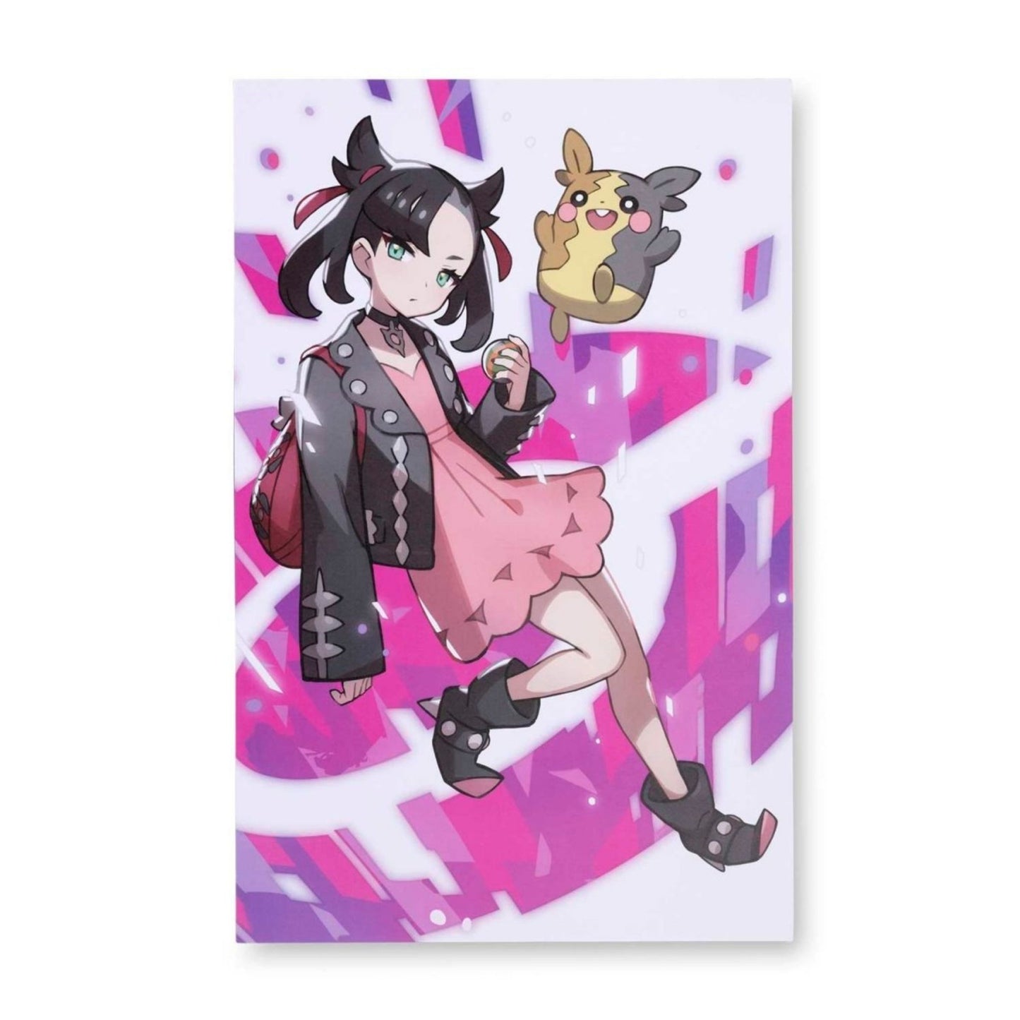 Pokémon Trainer Marnie with Morpeko – Canvas Wall Art – 21 x 30 cm (8.3 x 11.7 in) (Pokémon Center Replica)