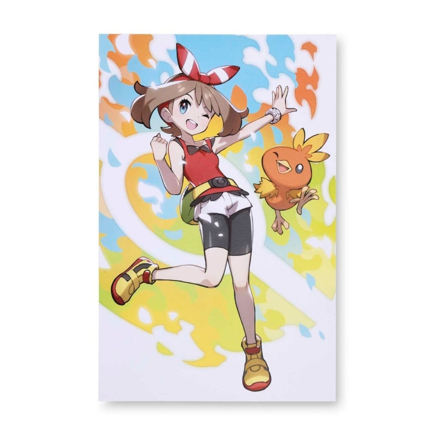 Pokémon Trainer May with Torchic – Canvas Wall Art – 21 x 30 cm (8.3 x 11.7 in) (Pokémon Center Replica)