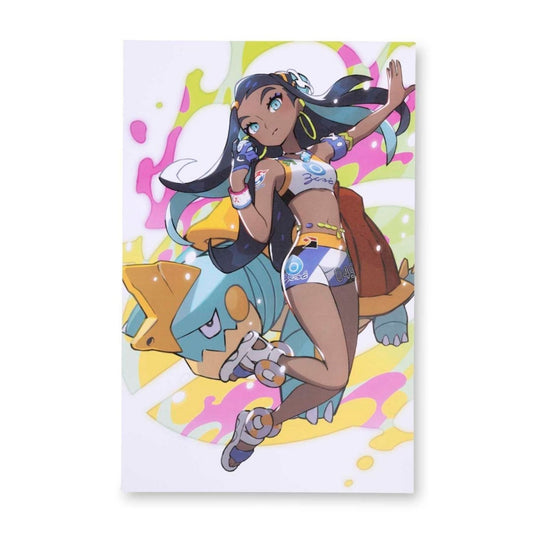 Pokémon Trainer Nessa with Drednaw – Canvas Wall Art – 21 x 30 cm (8.3 x 11.7 in) (Pokémon Center Replica)