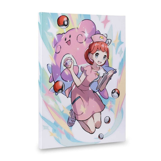 Pokémon Trainer Nurse Joy with Chansey – Canvas Wall Art – 21 x 30 cm (8.3 x 11.7 in) (Pokémon Center Replica)