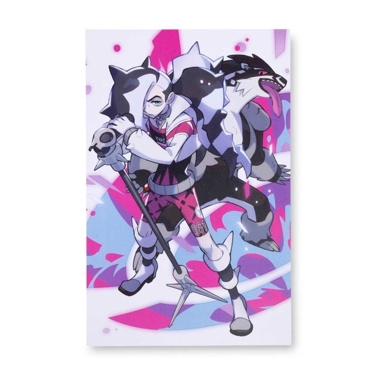 Pokémon Trainer Piers with Obstagoon – Canvas Wall Art – 21 x 30 cm (8.3 x 11.7 in) (Pokémon Center Replica)