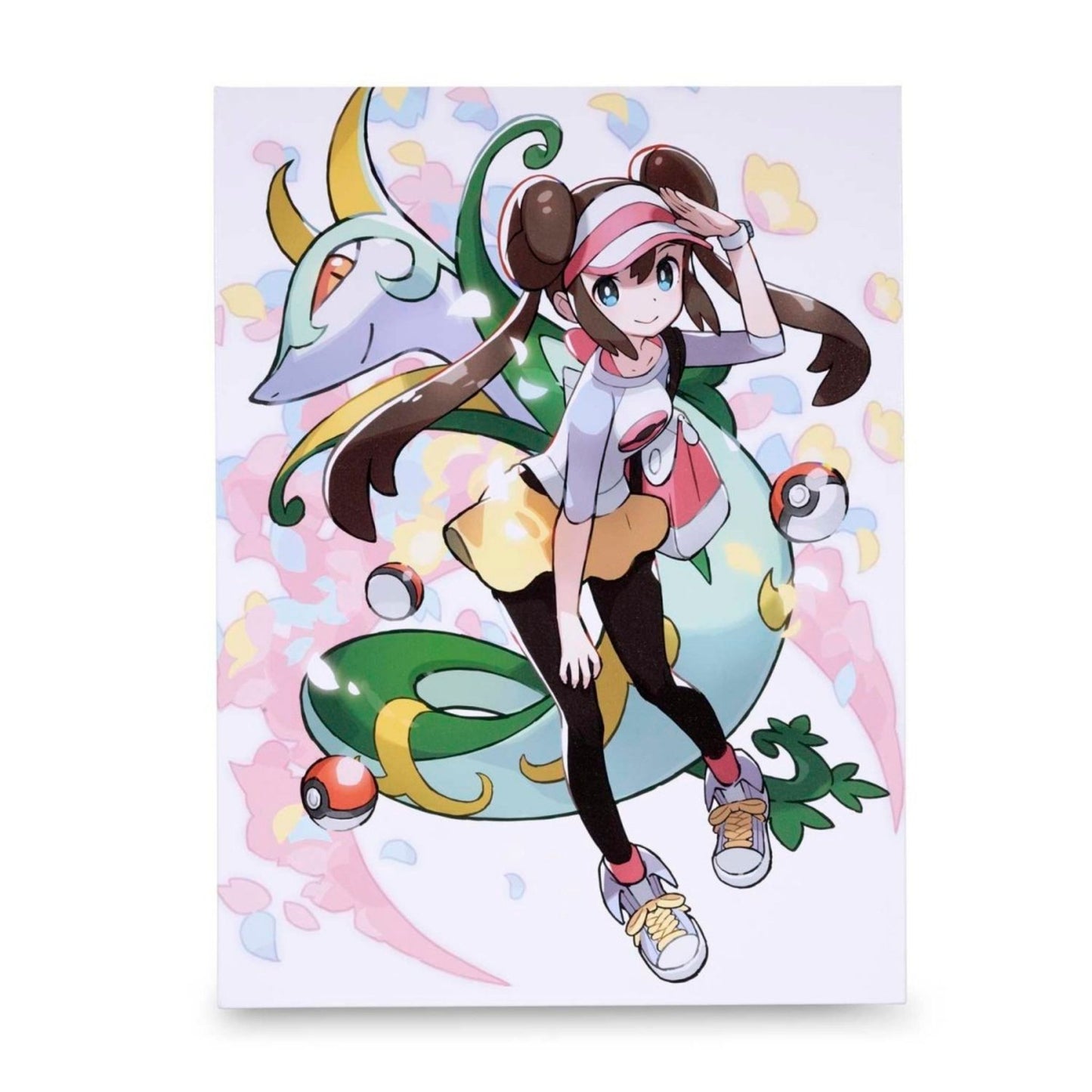 Pokémon Trainer Rosa with Serperior – Canvas Wall Art – 21 x 30 cm (8.3 x 11.7 in) (Pokémon Center Replica)