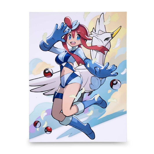Pokémon Trainer Skyla with Swanna – Canvas Wall Art – 21 x 30 cm (8.3 x 11.7 in) (Pokémon Center Replica)