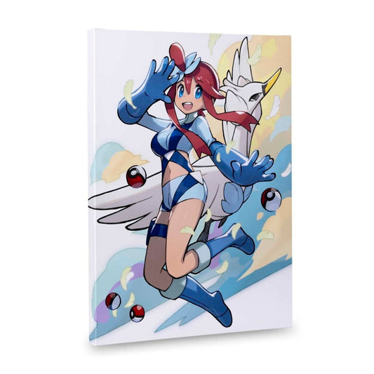 Pokémon Trainer Skyla with Swanna – Canvas Wall Art – 21 x 30 cm (8.3 x 11.7 in) (Pokémon Center Replica)