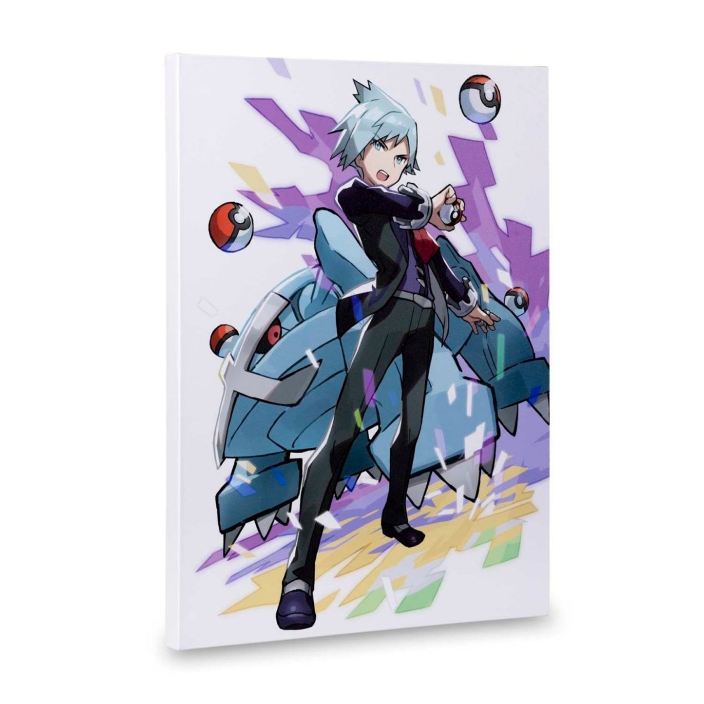 Pokémon Trainer Steven Stone with Metagross – Canvas Wall Art – 21 x 30 cm (8.3 x 11.7 in) (Pokémon Center Replica)